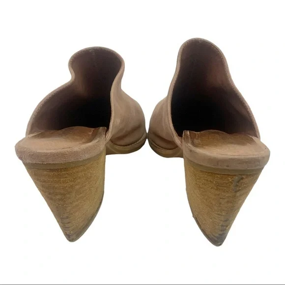 Jeffrey Campbell Favela 2 Suede Block Heel Mules Clogs Dusky Pink Size 9.5 - Picture 7 of 13